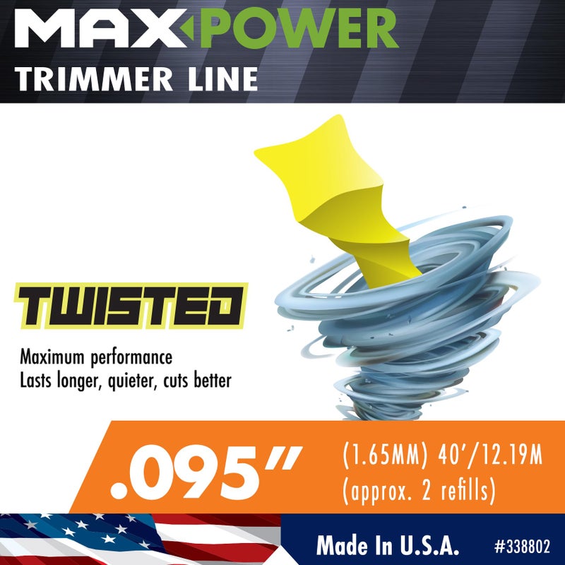 MaxPower 338802 Premium Twisted Trimmer Line, .095-Inch Length x 40-Foot Length - Image 2